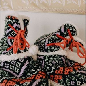Urban Outfitters Tribal Slipper Boots